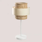 Rotan Tafellamp Satu Beige – Linnen - Sklum