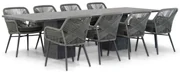 Tuinset 8 personen 300 cm Rope Grijs Lifestyle Garden Furniture Advance/Graniet