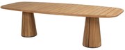 Capri barrel dining tuintafel 280x110xH75 cm naturel teak 4 Seasons Outdoor