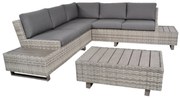 Lesli Living  Hoek Loungeset - Valencia - Grijs - Wicker - Lesli Living