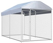 vidaXL Hondenkennel voor buiten met dak 382x192x225 m