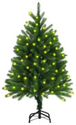 vidaXL Kunstkerstboom met LED's 120 cm groen