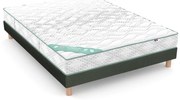 Set van matras voor gevoelige rug, 672 veren, stevig, zacht ligcomfort + bedbodem