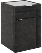 Goossens Excellent Nachtkastje Nomade Sahara, 1 deur rechts, met inleg glasblad