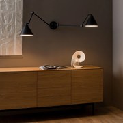 Scharnierende wandlamp, 2 armen, Moke