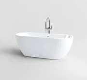 Clou InBe vrijstaand ligbad acryl 170x67cm wit glans met stop/go plug wit glans