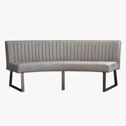 Eetkamerbank - Hengelo - stof Element lichtgrijs 04 - geschikt voor ovale tafel 240 cm