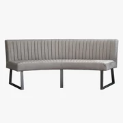 Eetkamerbank - Hengelo - stof Element lichtgrijs 04 - geschikt voor ovale tafel 240 cm