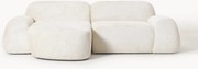 Modulaire teddy-bouclé hoekbank Wolke (3-zits)