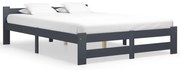 vidaXL Bedframe massief grenenhout donkergrijs 180x200 cm