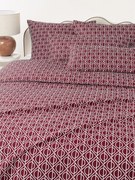 Katoenen dekbedovertrek Jella met geometrische print