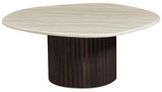 Organische Salontafel Travertin Walnoot - 80 X 70cm.