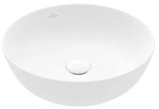 Villeroy & Boch Artis opzetwastafel rond Ø43x12.5cm Ceramic+ zonder kraangat zonder overloop stone white 417943RW