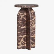 Ronde Bijzettafel Ø30 Cm In Graham Marmer Rood Marmer - Sklum