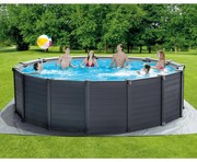 INTEX Zwembadset Graphite Gray Panel bovengronds 478x124 cm