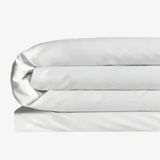 [*] Sampras Dekbedovertrek In 300 Thread Count Satijn Wit & Bed 135/140cm (220 X 220 Cm) - Sklum