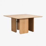 Vierkante Eettafel 140x140 Cm Van Mdf En Essenfineer Ginger Natuurlijk - Sklum