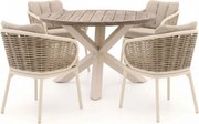 + 10% kassakorting | Diningset Apple Bee | 4 personen | Tuinset teakhout | 5-delig | Kees Smit Tuinmeubelen