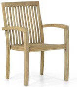 Tuinstoel stapelbaar Teak Old teak greywash Garden Collections Wales