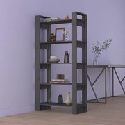 vidaXL Boekenkast/kamerscherm 80x35x160 cm massief hout grijs