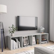 vidaXL Boekenkast/tv-meubel 143x30x36 cm betongrijs