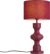 Retro tafellamp plum met stoffen kap - Captain