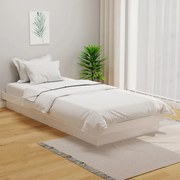 vidaXL Bedframe massief hout wit 90x200 cm