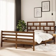 vidaXL Bedframe massief grenenhout honingbruin 160x200 cm