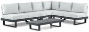 Hoek loungeset 6 personen Aluminium Grijs Lifestyle Garden Furniture Lorenzo