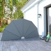 vidaXL Terrasscherm inklapbaar 160 cm grijs