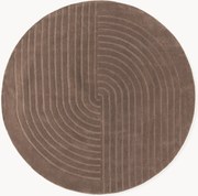 Rond handgetuft wollen vloerkleed Mason