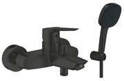 Grohe Start Badmengkraan - omstel - HOH 15cm - met handdoucheset - matte black (zwart) SW924868 / SW1126812