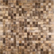Zelfklevend Mozaïek Quadra Goud - 30.5 cm x 30.5 cm x 0.40 cm | 0.5 kg | Paneli zelfklevende steenstrips