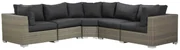 Hoek loungeset 5 personen Wicker Taupe  Garden Collections Toronto