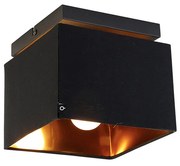 Smart plafondlamp zwart met goud incl. Wifi P45 - VT