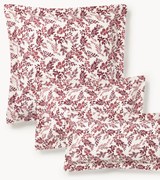 Kussenhoes Pola met bladprint en bies