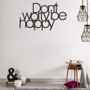 Homemania Wanddecoratie Words 50x30 cm staal zwart