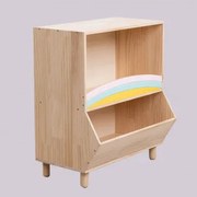 Houten Opbergerkast Rainbow Kids Natuurlijk Hout - Sklum