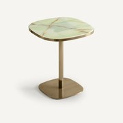 Bistrot tafel met plateau in jade Ø60 cm Lixfeld