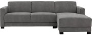 Goossens Zitmeubel My Style grijs, microvezel, 2,5-zits, stijlvol landelijk met chaise longue rechts