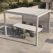 SUNS Luxe Gazebo overkapping elektrische shutters en verlichting camel sand