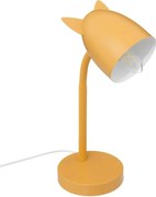 Atmosphera Kinderkamer Tafellamp– Met Oortjes – Okergeel Metaal – 18x12,5x31 cm – Bureaulamp – E14 Fitting