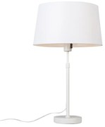 Tafellamp wit met kap wit 35 cm verstelbaar - Parte Modern E27 rond Binnenverlichting Lamp
