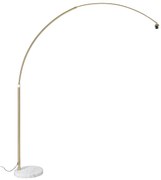 Booglamp messing met marmeren voet wit verstelbaar - XXL