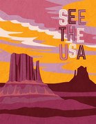 Ilustratie USA travel poster design template. Southwest, teddyandmia