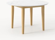 Ronde eetkamertafel Jackson met marmerlook, in verschillende formaten