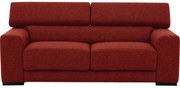 Goossens Bank Nora rood, stof, 2,5-zits, stijlvol landelijk