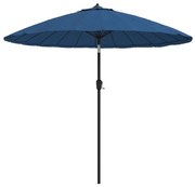 vidaXL Parasol met aluminium paal 270 cm azuurblauw