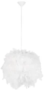 Stoffen Eettafel / Eetkamer Landelijke hanglamp wit met veren - Feather Landelijk / Rustiek E27 rond Binnenverlichting Lamp