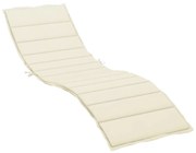 vidaXL Ligbedkussen 200x60x3 cm stof crèmekleurig
